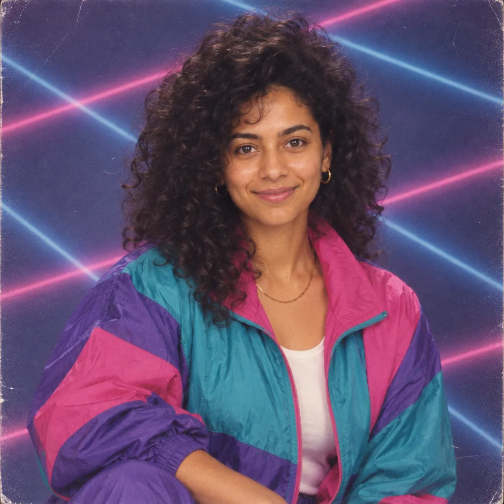 1980s studio portrait with the same face